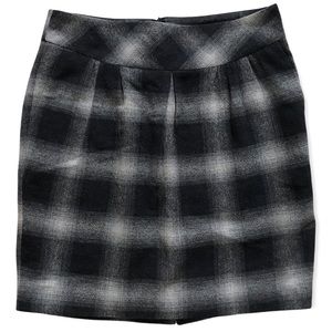 Ann Taylor Loft Gray/Black Wool Blend Skirt-Sz 12P  NWOT